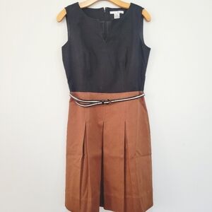 WD.NY colorblock sleeveless black and brown dress size 4